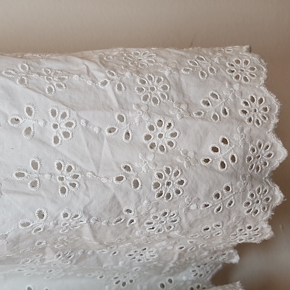 Gap × DÔEN 100% Cotton  Eyelet Midi Dress  Elegant White  Dress Size Meduim - Picture 7 of 16